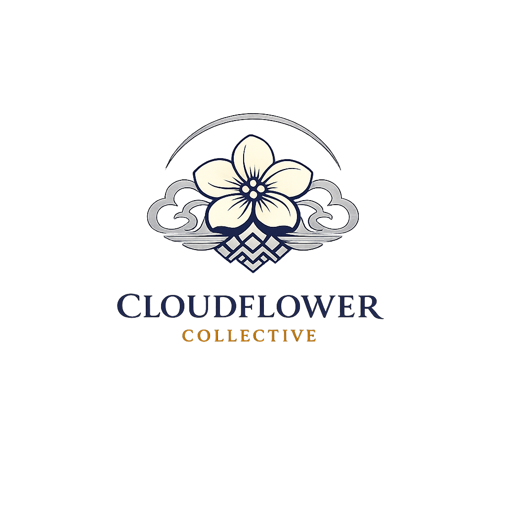 CloudFlower Collective flower-and-cloud emblem